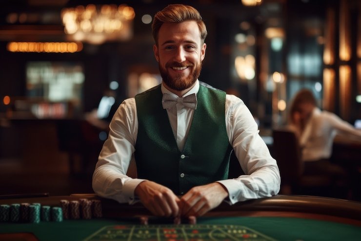 Antarmuka platform juragan main menampilkan permainan slot, dealer langsung, dan pasar olahraga